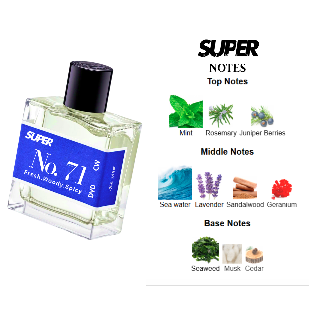 Super No. 71 Inspired by Davidoff Cool Water, Edp 30%
